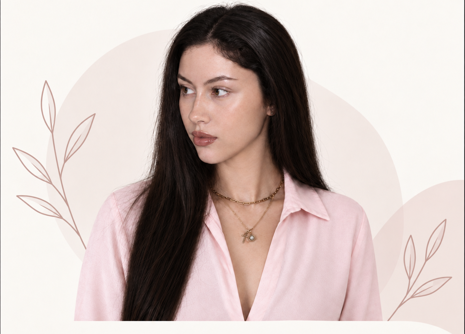 Bella, your illumimate tutor, with the full blush botanical background